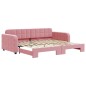 vidaXL Tagesbett Ausziehbar Rosa 90x200 cm Samt vidaXL Tagesbett Ausziehbar Rosa 90x200 cm Samt