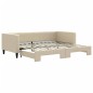 vidaXL Tagesbett Ausziehbar Creme 90x200 cm Stoff vidaXL Tagesbett Ausziehbar Creme 90x200 cm Stoff