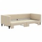 vidaXL Tagesbett Ausziehbar Creme 90x200 cm Stoff vidaXL Tagesbett Ausziehbar Creme 90x200 cm Stoff
