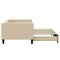 vidaXL Tagesbett Ausziehbar Creme 90x200 cm Stoff vidaXL Tagesbett Ausziehbar Creme 90x200 cm Stoff