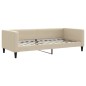 vidaXL Tagesbett Ausziehbar Creme 90x200 cm Stoff vidaXL Tagesbett Ausziehbar Creme 90x200 cm Stoff