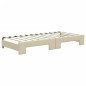 vidaXL Tagesbett Ausziehbar Creme 90x200 cm Stoff vidaXL Tagesbett Ausziehbar Creme 90x200 cm Stoff