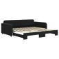 vidaXL Tagesbett Ausziehbar Schwarz 100x200 cm Samt vidaXL Tagesbett Ausziehbar Schwarz 100x200 cm Samt