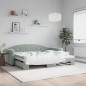 vidaXL Tagesbett Ausziehbar Hellgrau 90x200 cm Samt vidaXL Tagesbett Ausziehbar Hellgrau 90x200 cm Samt
