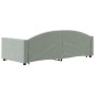 vidaXL Tagesbett Ausziehbar Hellgrau 90x200 cm Samt vidaXL Tagesbett Ausziehbar Hellgrau 90x200 cm Samt