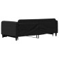 vidaXL Tagesbett Ausziehbar Schwarz 100x200 cm Stoff vidaXL Tagesbett Ausziehbar Schwarz 100x200 cm Stoff