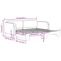 vidaXL Tagesbett Ausziehbar Schwarz 100x200 cm Stoff vidaXL Tagesbett Ausziehbar Schwarz 100x200 cm Stoff