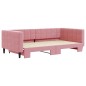 vidaXL Tagesbett Ausziehbar Rosa 100x200 cm Samt vidaXL Tagesbett Ausziehbar Rosa 100x200 cm Samt