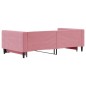 vidaXL Tagesbett Ausziehbar Rosa 100x200 cm Samt vidaXL Tagesbett Ausziehbar Rosa 100x200 cm Samt