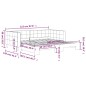 vidaXL Tagesbett Ausziehbar Rosa 100x200 cm Samt vidaXL Tagesbett Ausziehbar Rosa 100x200 cm Samt