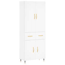 Highboard Weiß 69,5x34x180 cm Holzwerkstoff