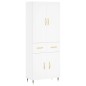 Highboard Weiß 69,5x34x180 cm Holzwerkstoff