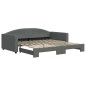 vidaXL Tagesbett Ausziehbar Dunkelgrau 100x200 cm Stoff vidaXL Tagesbett Ausziehbar Dunkelgrau 100x200 cm Stoff