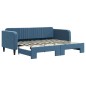vidaXL Tagesbett Ausziehbar Blau 90x200 cm Samt vidaXL Tagesbett Ausziehbar Blau 90x200 cm Samt