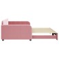 vidaXL Tagesbett Ausziehbar Rosa 100x200 cm Samt vidaXL Tagesbett Ausziehbar Rosa 100x200 cm Samt
