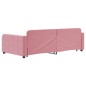 vidaXL Tagesbett Ausziehbar Rosa 100x200 cm Samt vidaXL Tagesbett Ausziehbar Rosa 100x200 cm Samt