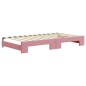 vidaXL Tagesbett Ausziehbar Rosa 100x200 cm Samt vidaXL Tagesbett Ausziehbar Rosa 100x200 cm Samt