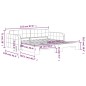 vidaXL Tagesbett Ausziehbar Rosa 100x200 cm Samt vidaXL Tagesbett Ausziehbar Rosa 100x200 cm Samt
