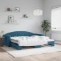 vidaXL Tagesbett Ausziehbar Blau 100x200 cm Samt vidaXL Tagesbett Ausziehbar Blau 100x200 cm Samt