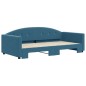 vidaXL Tagesbett Ausziehbar Blau 100x200 cm Samt vidaXL Tagesbett Ausziehbar Blau 100x200 cm Samt
