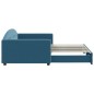 vidaXL Tagesbett Ausziehbar Blau 100x200 cm Samt vidaXL Tagesbett Ausziehbar Blau 100x200 cm Samt