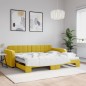 vidaXL Tagesbett Ausziehbar Gelb 90x200 cm Samt vidaXL Tagesbett Ausziehbar Gelb 90x200 cm Samt