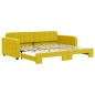 vidaXL Tagesbett Ausziehbar Gelb 90x200 cm Samt vidaXL Tagesbett Ausziehbar Gelb 90x200 cm Samt
