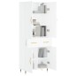Highboard Weiß 69,5x34x180 cm Holzwerkstoff