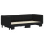 vidaXL Tagesbett Ausziehbar Schwarz 90x200 cm Samt vidaXL Tagesbett Ausziehbar Schwarz 90x200 cm Samt