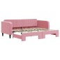 vidaXL Tagesbett Ausziehbar Rosa 90x200 cm Samt vidaXL Tagesbett Ausziehbar Rosa 90x200 cm Samt