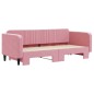 vidaXL Tagesbett Ausziehbar Rosa 90x200 cm Samt vidaXL Tagesbett Ausziehbar Rosa 90x200 cm Samt