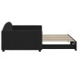 vidaXL Tagesbett Ausziehbar Schwarz 100x200 cm Stoff vidaXL Tagesbett Ausziehbar Schwarz 100x200 cm Stoff