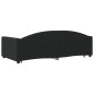 vidaXL Tagesbett Ausziehbar Schwarz 100x200 cm Stoff vidaXL Tagesbett Ausziehbar Schwarz 100x200 cm Stoff