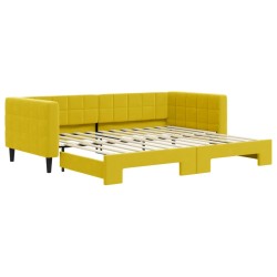 vidaXL Tagesbett Ausziehbar Gelb 90x200 cm Samt