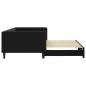 vidaXL Tagesbett Ausziehbar Schwarz 100x200 cm Samt vidaXL Tagesbett Ausziehbar Schwarz 100x200 cm Samt