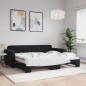 vidaXL Tagesbett Ausziehbar Schwarz 90x190 cm Samt vidaXL Tagesbett Ausziehbar Schwarz 90x190 cm Samt