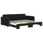 vidaXL Tagesbett Ausziehbar Schwarz 90x190 cm Samt vidaXL Tagesbett Ausziehbar Schwarz 90x190 cm Samt
