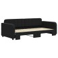 vidaXL Tagesbett Ausziehbar Schwarz 90x190 cm Samt vidaXL Tagesbett Ausziehbar Schwarz 90x190 cm Samt