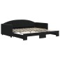 vidaXL Tagesbett Ausziehbar Schwarz 100x200 cm Samt vidaXL Tagesbett Ausziehbar Schwarz 100x200 cm Samt