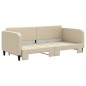 vidaXL Tagesbett Ausziehbar Creme 90x200 cm Stoff vidaXL Tagesbett Ausziehbar Creme 90x200 cm Stoff