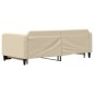 vidaXL Tagesbett Ausziehbar Creme 90x200 cm Stoff vidaXL Tagesbett Ausziehbar Creme 90x200 cm Stoff