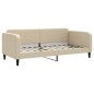 vidaXL Tagesbett Ausziehbar Creme 90x200 cm Stoff vidaXL Tagesbett Ausziehbar Creme 90x200 cm Stoff