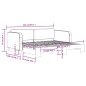 vidaXL Tagesbett Ausziehbar Creme 90x200 cm Stoff vidaXL Tagesbett Ausziehbar Creme 90x200 cm Stoff