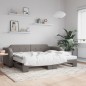 vidaXL Tagesbett Ausziehbar Taupe 100x200 cm Stoff vidaXL Tagesbett Ausziehbar Taupe 100x200 cm Stoff