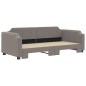 vidaXL Tagesbett Ausziehbar Taupe 100x200 cm Stoff vidaXL Tagesbett Ausziehbar Taupe 100x200 cm Stoff