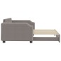 vidaXL Tagesbett Ausziehbar Taupe 100x200 cm Stoff vidaXL Tagesbett Ausziehbar Taupe 100x200 cm Stoff