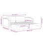 vidaXL Tagesbett Ausziehbar Taupe 100x200 cm Stoff vidaXL Tagesbett Ausziehbar Taupe 100x200 cm Stoff