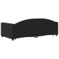 vidaXL Tagesbett Ausziehbar Schwarz 90x190 cm Stoff vidaXL Tagesbett Ausziehbar Schwarz 90x190 cm Stoff