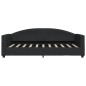 vidaXL Tagesbett Ausziehbar Schwarz 90x190 cm Stoff vidaXL Tagesbett Ausziehbar Schwarz 90x190 cm Stoff