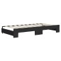 vidaXL Tagesbett Ausziehbar Schwarz 90x190 cm Stoff vidaXL Tagesbett Ausziehbar Schwarz 90x190 cm Stoff